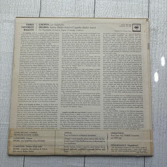 Vintage The Three Favorite Ballets By Chopin and Delibes - Picture 6 of 6